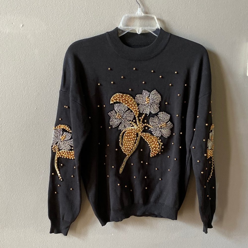 2-piece Embellished Knitwear Tracksuit Set